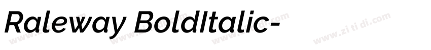 Raleway BoldItalic字体转换